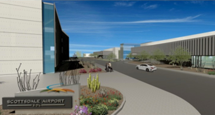 Terminal development renderings and Operations Building renderings