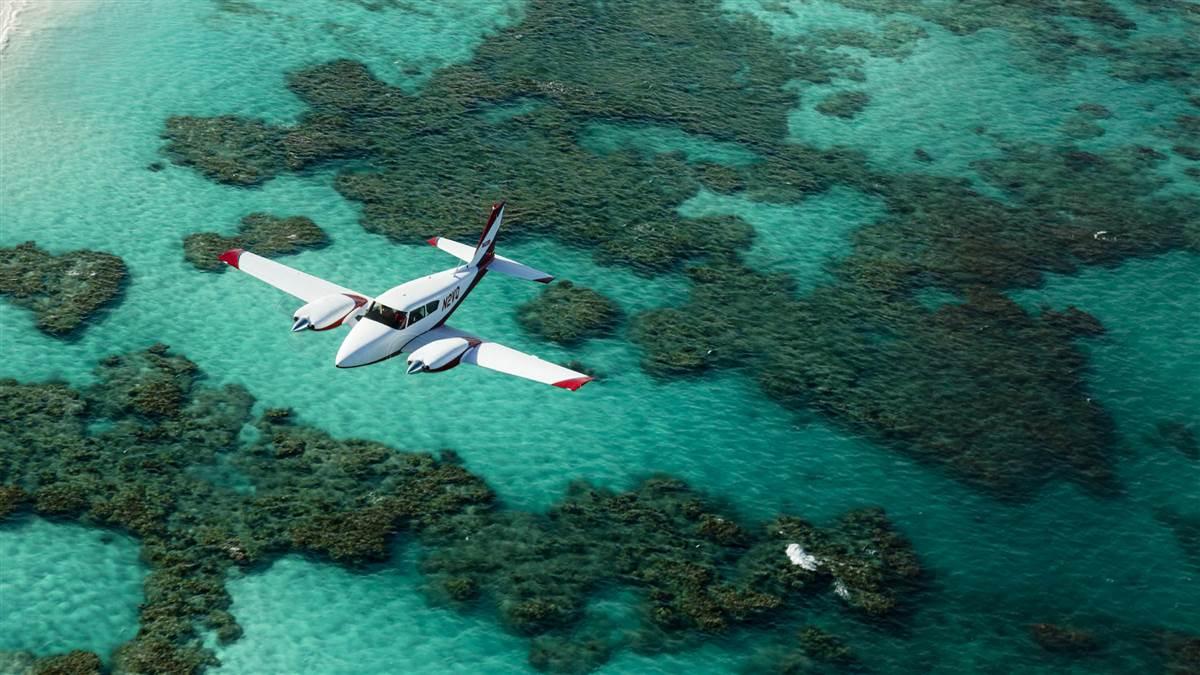 Aviat over the Bahamas