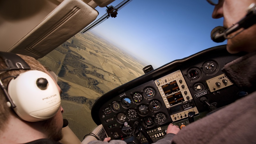 Instructors should ensure students have a clear understanding of how to exchange command of the aircraft before flight. Photo by Mike Fizer.