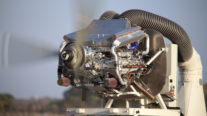 Engineered Propulsion Systems reports certification of the Graflight V8 diesel aircraft engine is taking longer than expected, though progress continues. Photo courtesy of EPS. 