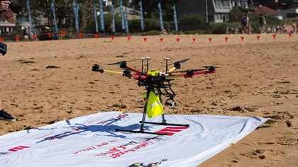 The Westpac Little Ripper was credited with speeding the rescue of two swimmers caught in heavy surf far from shore near Lennox Head in New South Wales, Australia, Jan. 18. Photo courtesy of Westpac Little Ripper. 