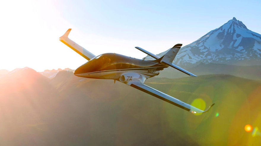 Stratos Aircraft is working to stretch the cabin of the proof-of-concept version of the 714, seen here during a test flight, and bring it to market in kit form. Photo by John D. Parker courtesy of Stratos Aircraft. 