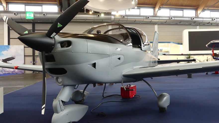 Tecnam introduced its new two-seat P2002JF MkII IFR at Aero Friedrichshafen. Photo courtesy of Tecnam.