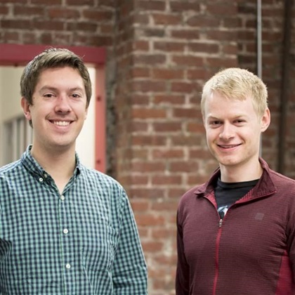 Iris Automation co-founders Alex Harmsen, left, and James Howard. Photo courtesy of Iris Automation.