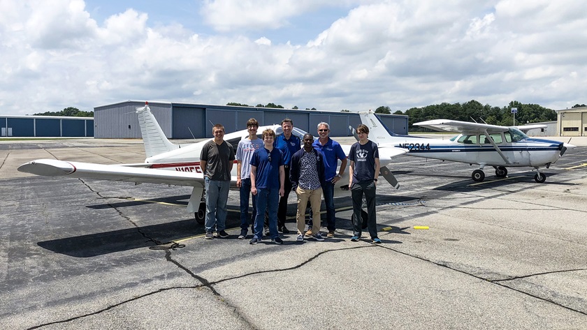 Students selected to participate in the free program have the opportunity to explore diverse aspects of the aviation industry. Photo by Les Singleton.