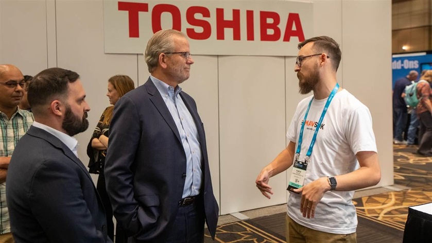 FAA Deputy Administrator Daniel K. Elwell toured a smaller exhibit hall at the 2019 edition of InterDrone with event Chairman Michael Pehel. Photo by Jim Moore.