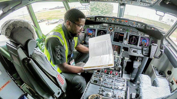 Williams is a Delta Air Lines maintenance instructor on the B737NG where he trains maintenance technicians on systems from nose to tail. Photo courtesy of Melvin Williams.