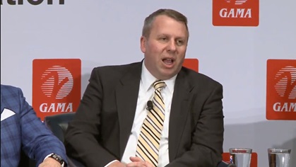 Textron Aviation President and CEO Ron Draper said aircraft certification and development would grind to a halt if the FAA were no longer allowed to delegate certain responsibilities to industry, and that the existing system is a "very, very rigorous process." Photo courtesy of GAMA via YouTube.