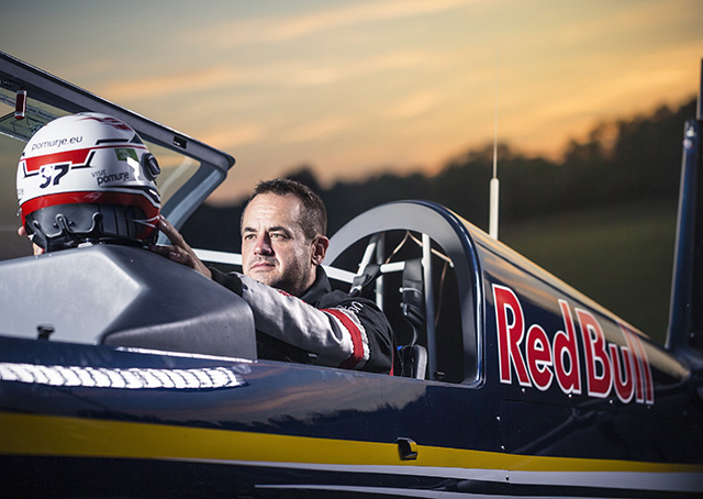 Red Bull Air Race pilot Peter Podlunsek of Slovenia is moving up from the Challenger Class to the Master Class, along with Petr Kopfstein of the Czech Republic. Photo courtesy of Samo Vidic/Red Bull Content Pool.