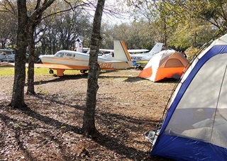 Aircraft and pilots participate in Arcadia Municipal Airport's Millennial Wings Fly-In/Camp-Out at Aviation City, Feb. 26-28. Friends of Arcadia Airport worked for three years to develop the flying and camping center designed to allow aircraft and their pilots to taxi directly to scenic wooded campsites complete with a pilot’s shelter, fire pits, and other amenities. Photos courtesy of George Chase.