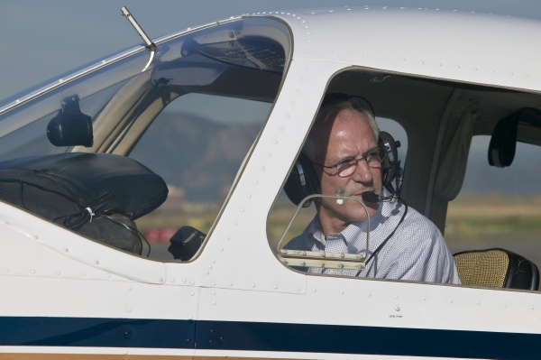 Pilot taking off