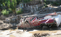 Rivers overflowed and swept through Alamos, Mexico