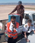 Garratt refuels using a 55-gallon drum