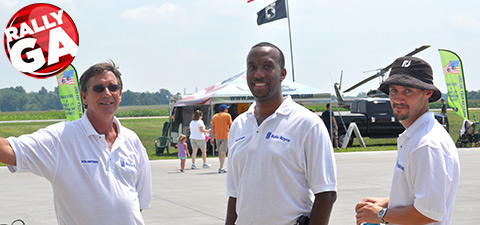Volunteers provided information and fun for fly-in attendees.