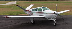 The Beech V35 Bonanza from the front