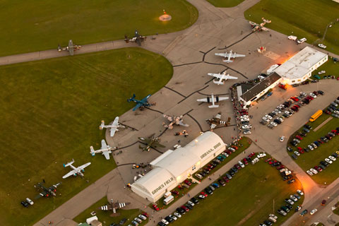 b25 gathering aerial view