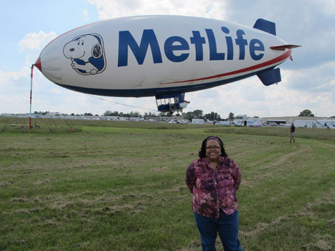 Benet and the MetLife blimp