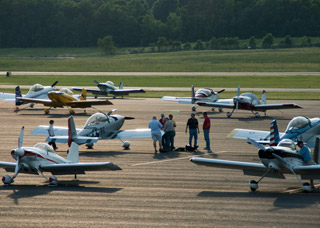 About 45 airplanes (all of them RVs) came to Stanly County Airport in Albemarle, N.C., for the FFI Formation Clinic.