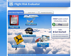 Air Safety Institute Flight Risk Evaluator.