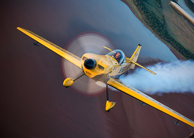 Breitling pilot David Martin is a member of the U.S. Unlimited Aerobatic Team competing in the world championships. Photo courtesy of Breitling
