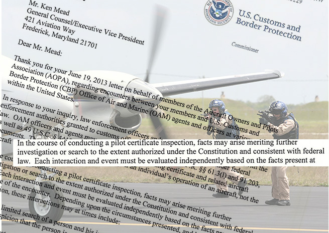 Customs and Border Protection uses a questionable justification for aircraft searches