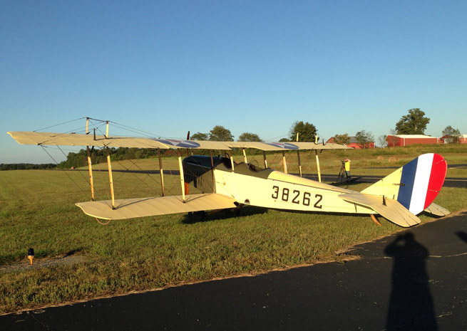 The restored Curtiss JN-4D Jenny aircraft flew Oct. 2.