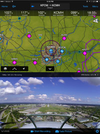 The Garmin VIRB integrates with the Garmin Pilot electronic flight bag.