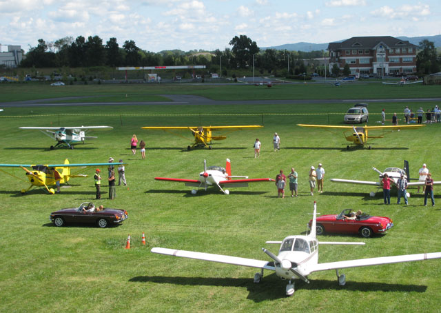Aircraft and autos at Braden Airpark's Biggest Little Fly-In.
