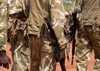 Kenya Wildlife Service rangers carry automatic weapons, but worry that poachers are gaining access to heavier weapons and night vision equipment.