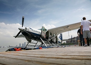 A seaplane base on the East River turns an hours-long drive from Manhattan to the Hamptons into a brief flight.