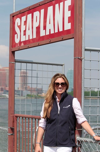 Fly the Whale President Melissa Tomkiel at the East River dock.