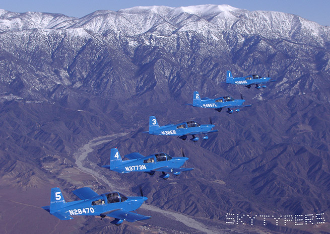 Skytypers in flight. Photo courtesy of Skytypers, Inc.