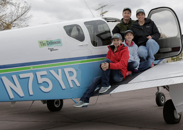 Steve Lagergren, who was awarded the AOPA Sweepstakes Debonair Oct. 5, said the Debonair is a fitting airplane for his family.