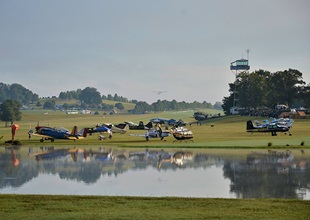 Aircraft arrive and depart Triple Tree Aerodrome Sept. 6.