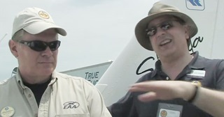 In this screenshot from a 2013 interview posted on YouTube, Rick Matthews, left, and Len Assante talk about Aviation Access Project. Image used with copyright holder’s permission.
