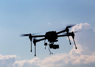 Students in the AMA UAS4STEM program will build quadcopters similar to the one pictured here, seen at a recent, unrelated event in New York. Photo by Jim Moore.