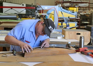 Forming a Mustang cowling is a laborious process.