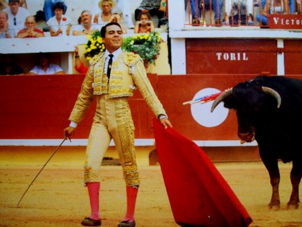 Victor Huerta in the bullfighting ring. He performed in Mexico, France, and Costa Rica. 