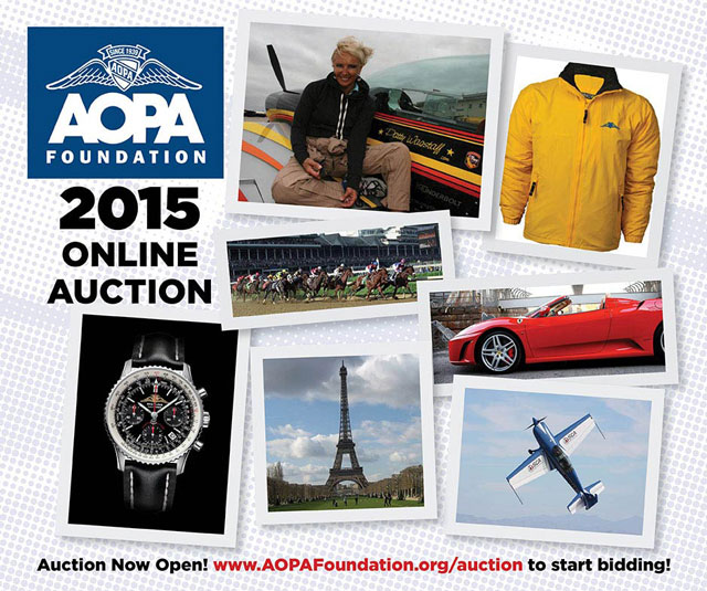 The AOPA Foundation auction is live online at www.AOPAFoundation.org/auction.