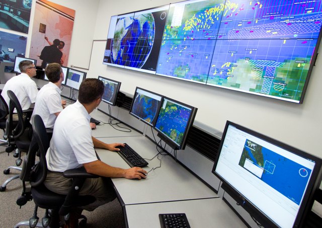 The McMurdo Experience Center includes this mission control center console.