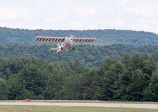 A Super Decathlon is a typical entry-level aerobat, with enough power to handle the vertical uplines of a Sportsman sequence and widely available for rent. Jim Moore photo. 