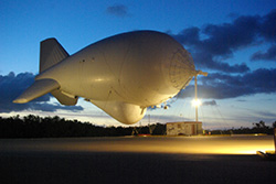 Aerostat blimp. Photo by Allen Pinkley.