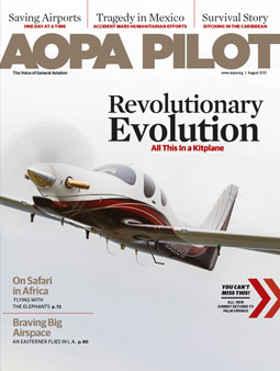Pilot Magazine Cover August 2012