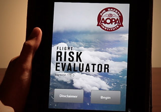flight risk evaluator mobile app