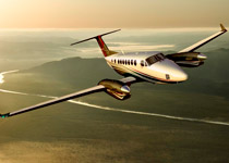 Beechcraft’s King Air 350i turboprop twin.