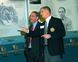 Boyer gets a tour of the museum