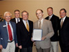 AOPA Central Regional Representative Bill Hamilton; FAA Great Lakes Region Administrator Barry Cooper; North Dakota Lt. Gov. Jack Dalrymple; Aeronautics Commission Chairman Bob Miller; Aeronautics Director Larry Taborsky; and NASAO President Henry Ogrodzinski.