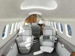 Aerion super-sonic business jet interior aft