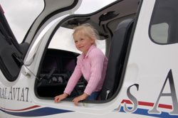 girl in plane