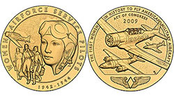 The medal presented to the WASP